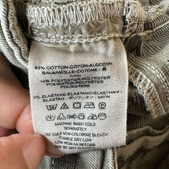 Free People Green & Khaki High Rise Skinny Long and Lean Jeans Size 26 - Picture 9 of 13